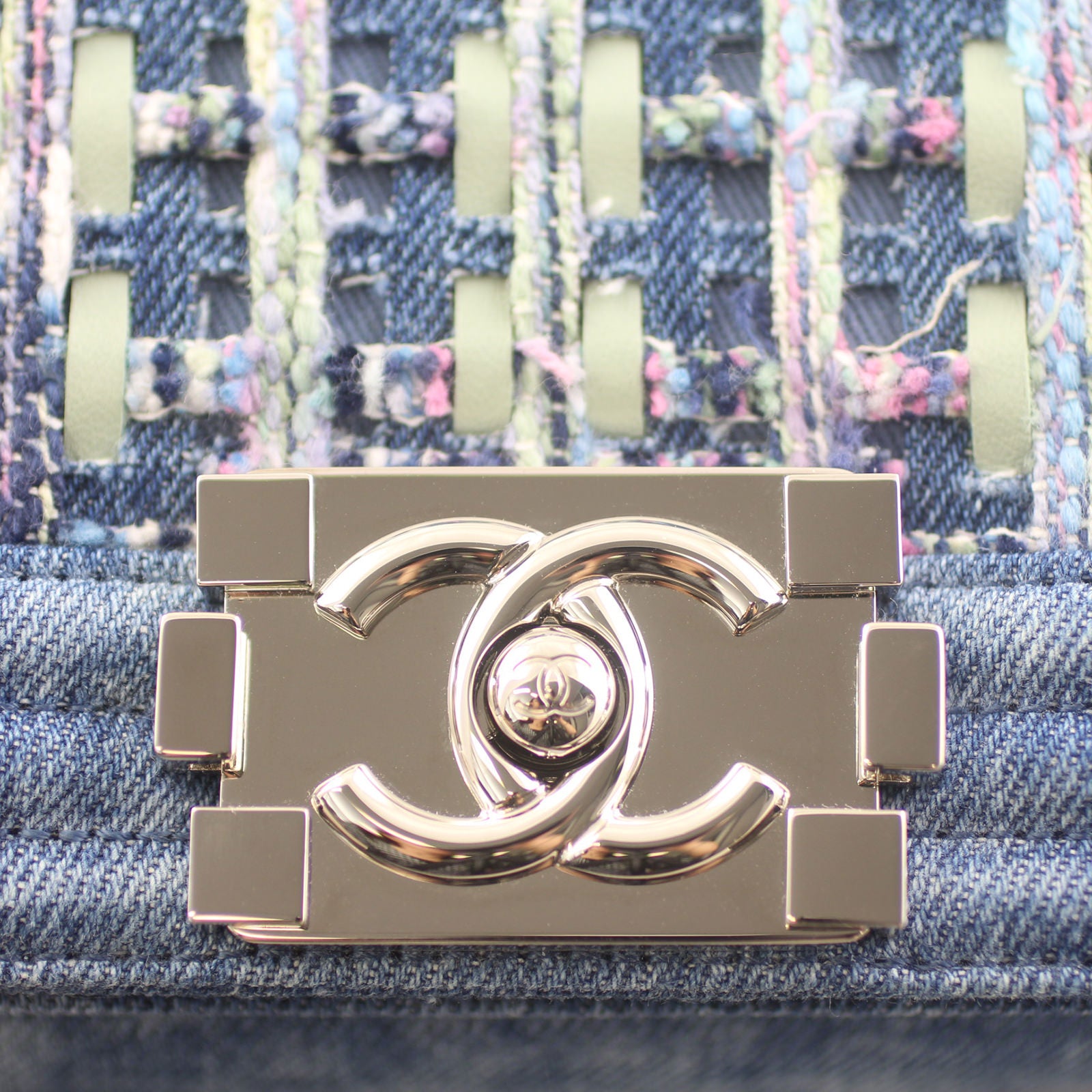 Chanel Boy Medium Tweed Denim Bag