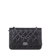 Chanel Boy Wallet on Chain front chain