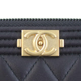 Chanel Boy Zipped Coin Purse Logo