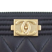 Chanel Boy Zipped Coin Purse Logo