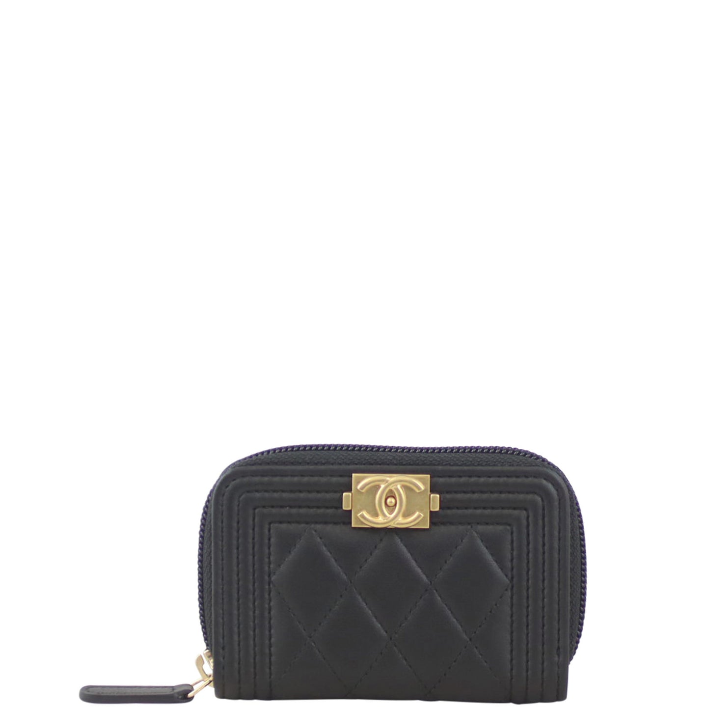 Chanel Boy Zipped Coin Purse Front
