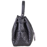 Chanel Quilted CC Drawstring Bucket Bag Side