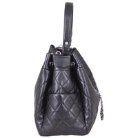 Chanel Quilted CC Drawstring Bucket Bag Side