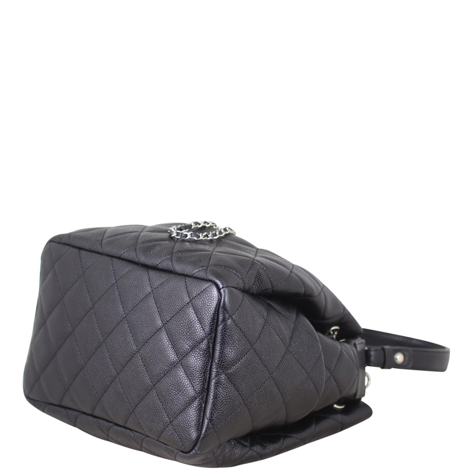 Chanel Quilted CC Drawstring Bucket Bag Corner