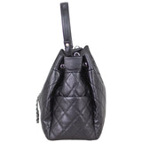 Chanel Quilted CC Drawstring Bucket Bag Side