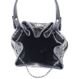 Chanel Quilted CC Drawstring Bucket Bag Whole interior