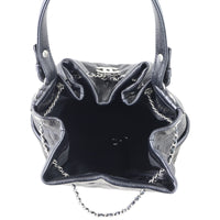 Chanel Quilted CC Drawstring Bucket Bag Whole interior