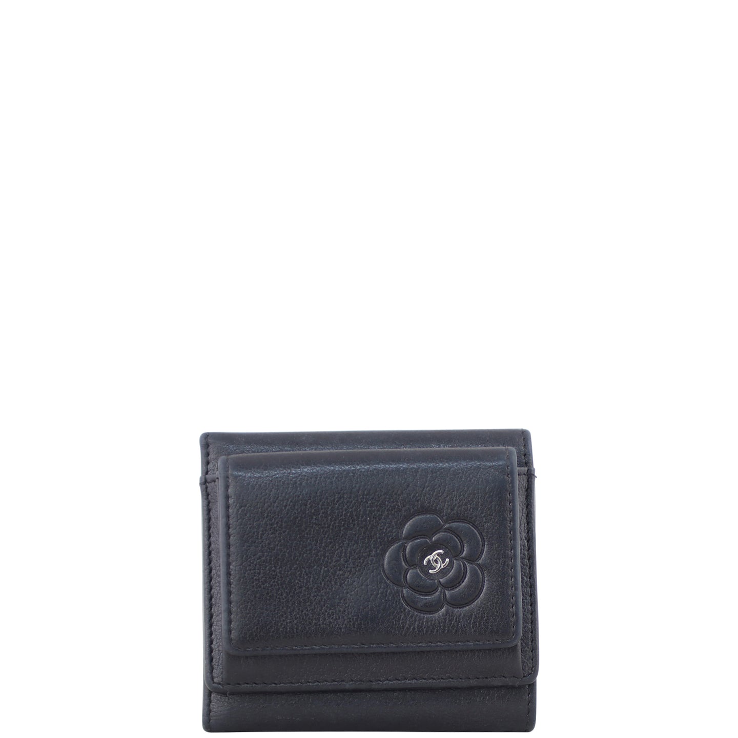 Chanel Camellia Compact Wallet Front