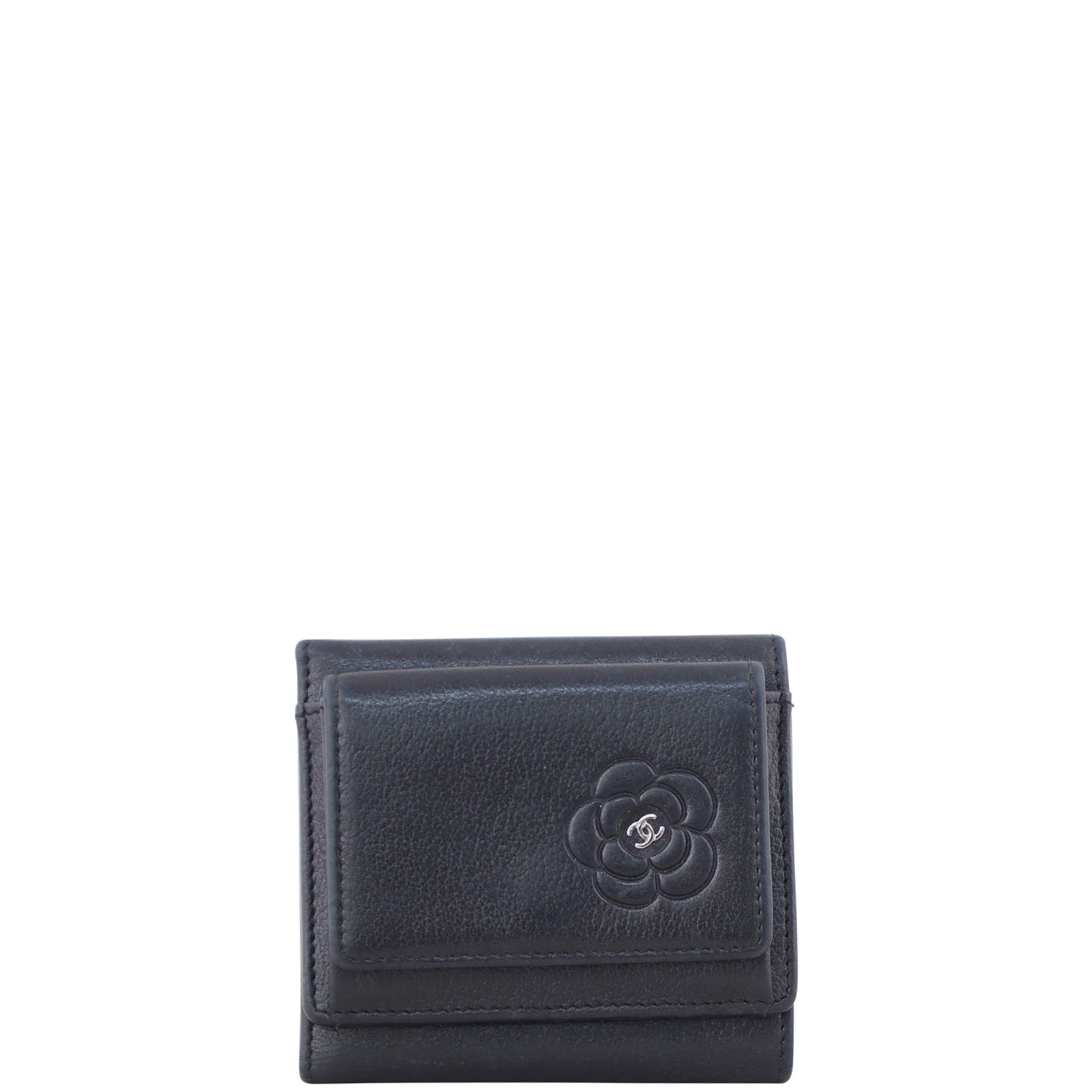 Chanel Camellia Compact Wallet Front