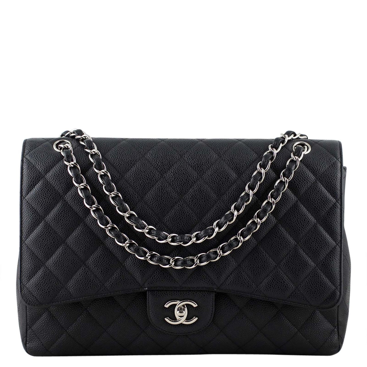 Chanel Classic Single Flap Maxi Front w Chain