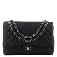 Chanel Classic Single Flap Maxi Front w Chain