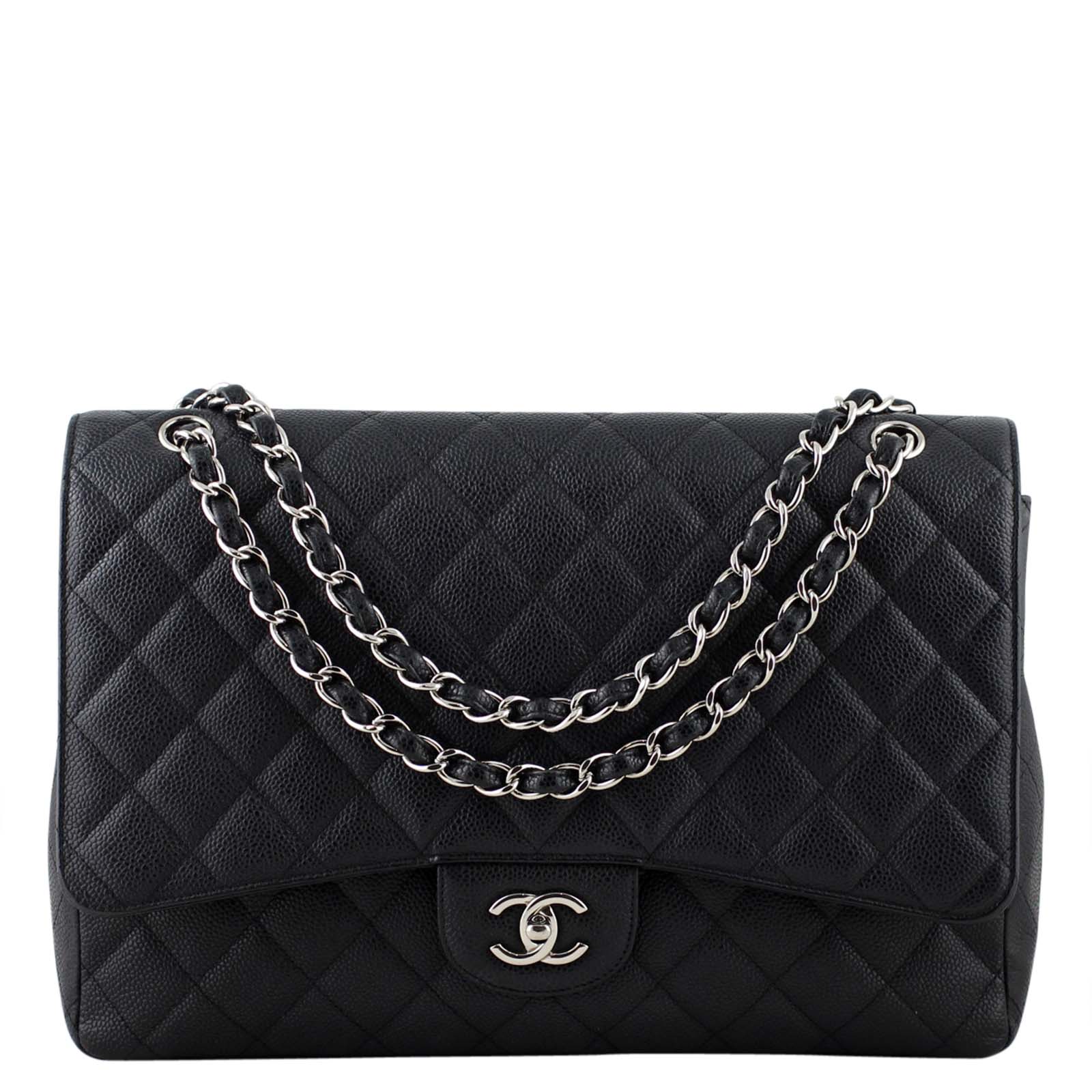 Chanel Classic Single Flap Maxi Front w Chain