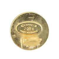 Chanel CC Button Clip on Earrings Stamp