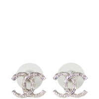 Chanel CC Chain Stud Earrings Front