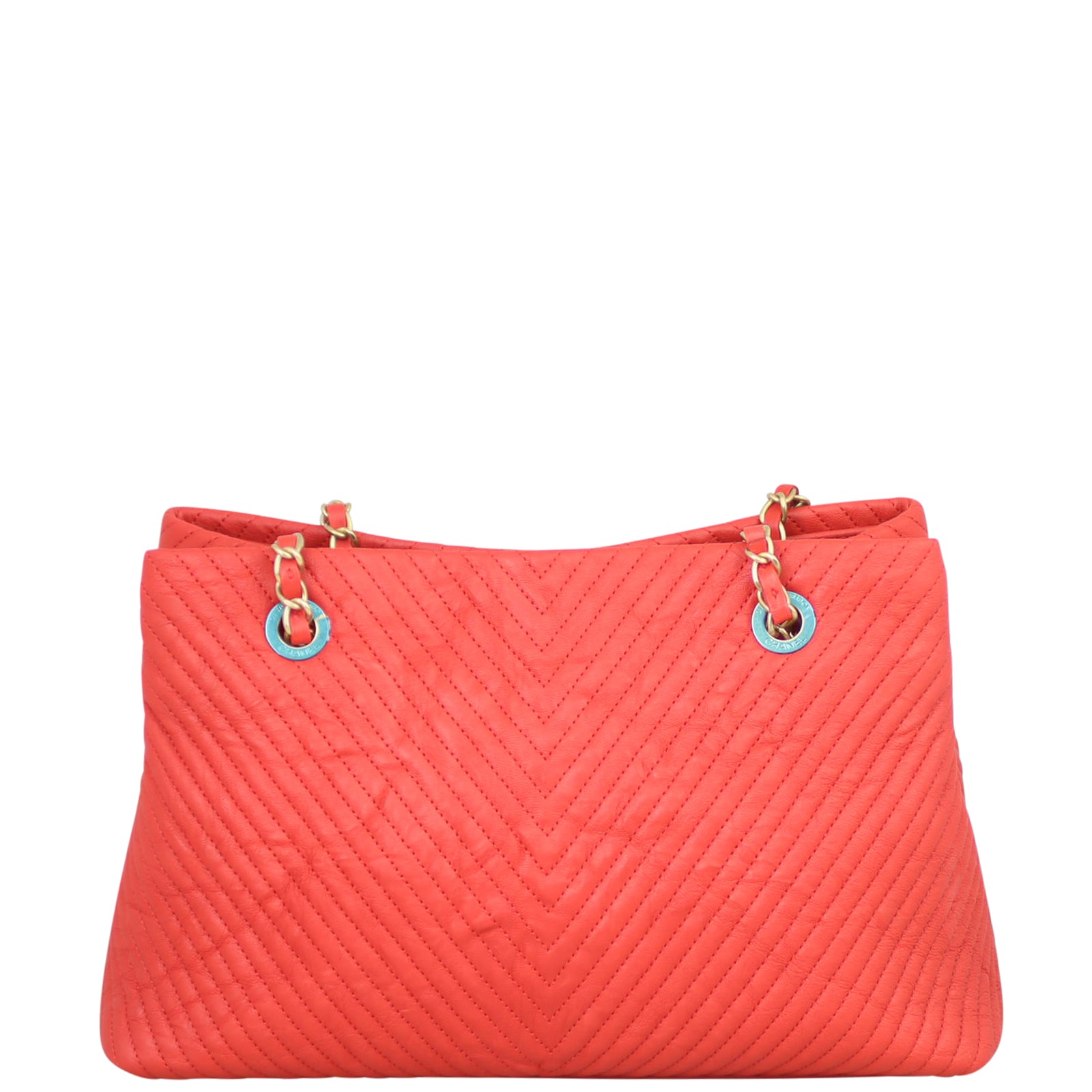 Chanel CC Chevron Surpique Tote Back