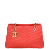Chanel CC Chevron Surpique Tote Front