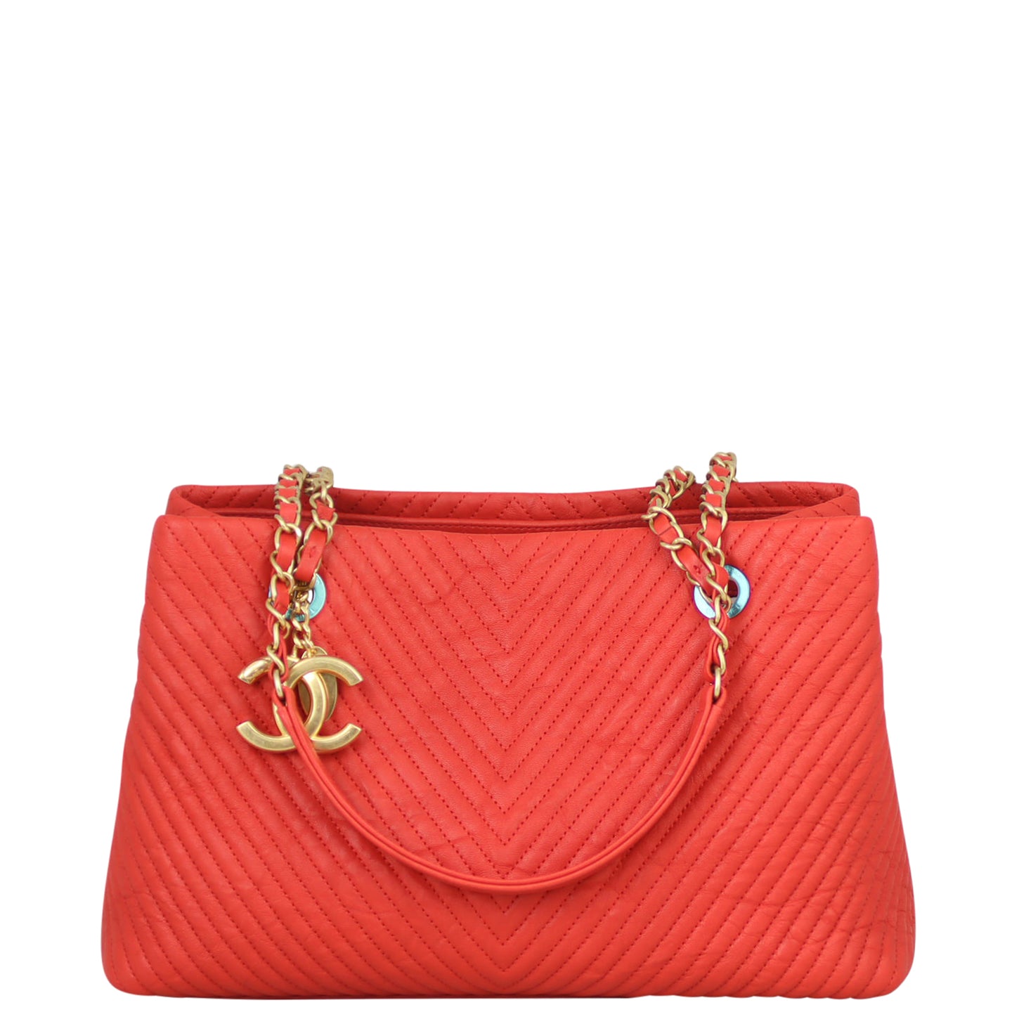 Chanel CC Chevron Surpique Tote Front