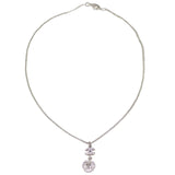 Chanel CC Crystal Camellia Pendant Necklace Front