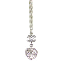 Chanel CC Crystal Camellia Pendant Necklace Pendant