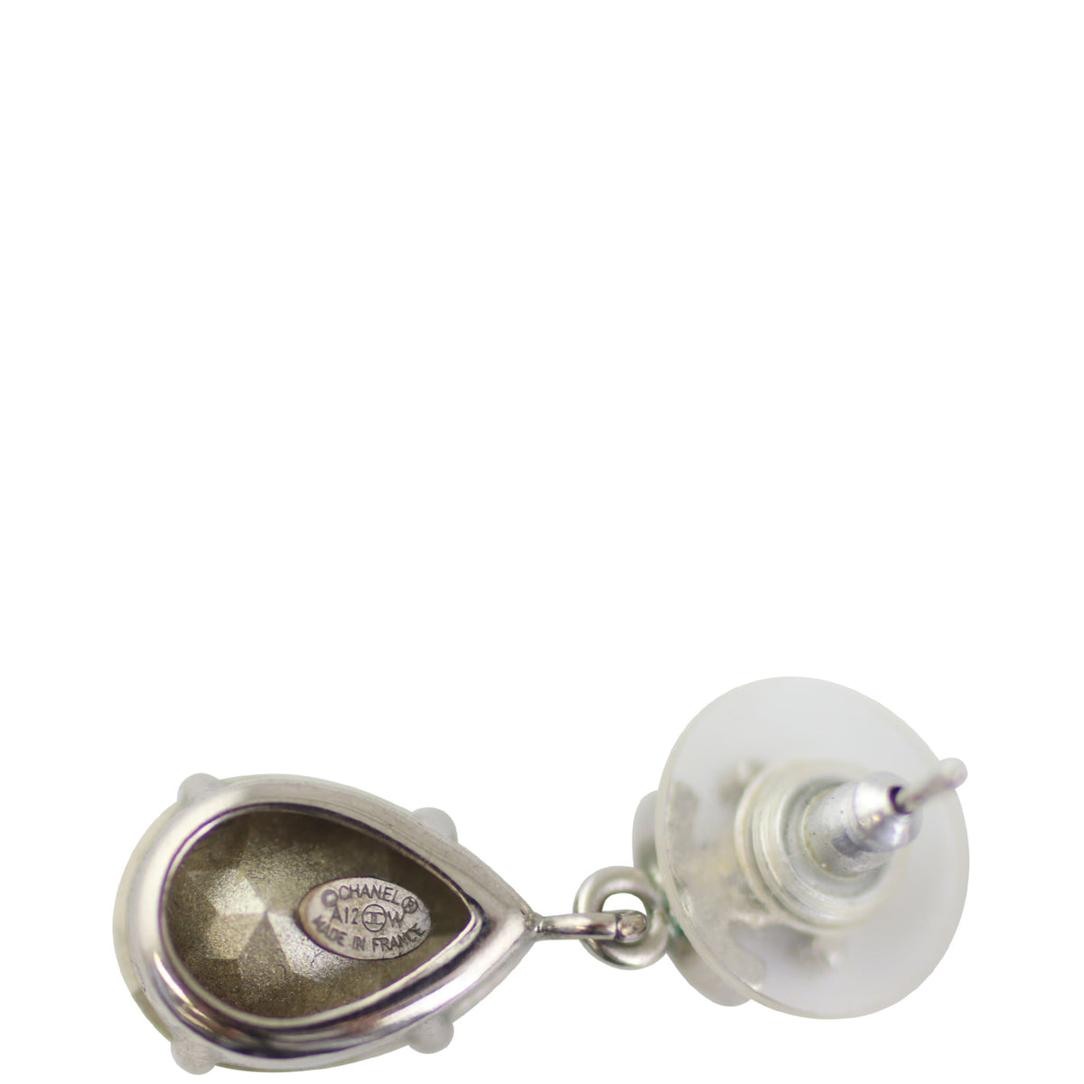 Cc Shell Crystal Drop Chanel CC Crystal Tear Drop Earrings – Luxe.It.Fwd
