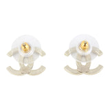 Chanel Crystal CC Stud Earrings Back