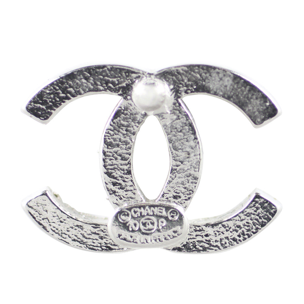 Chanel CC Crystal Stud Earrings Stamp