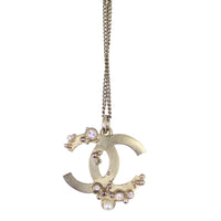 Chanel CC Crystal Pendant Necklace Pendant