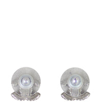 Chanel CC Crystal Stud Earrings Back