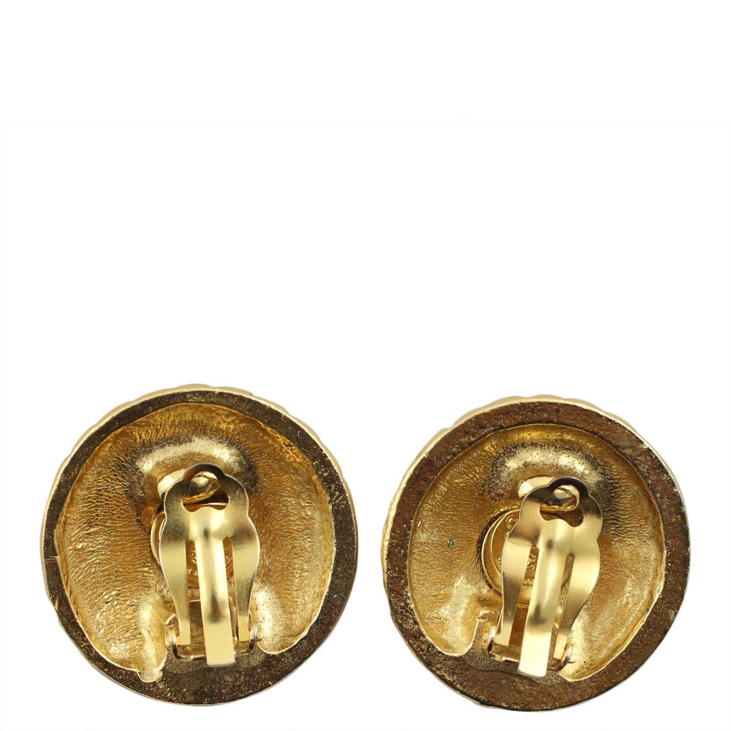 Chanel Vintage Clip on CC Earrings Back