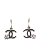 Chanel CC Earrings with Camellia Front
