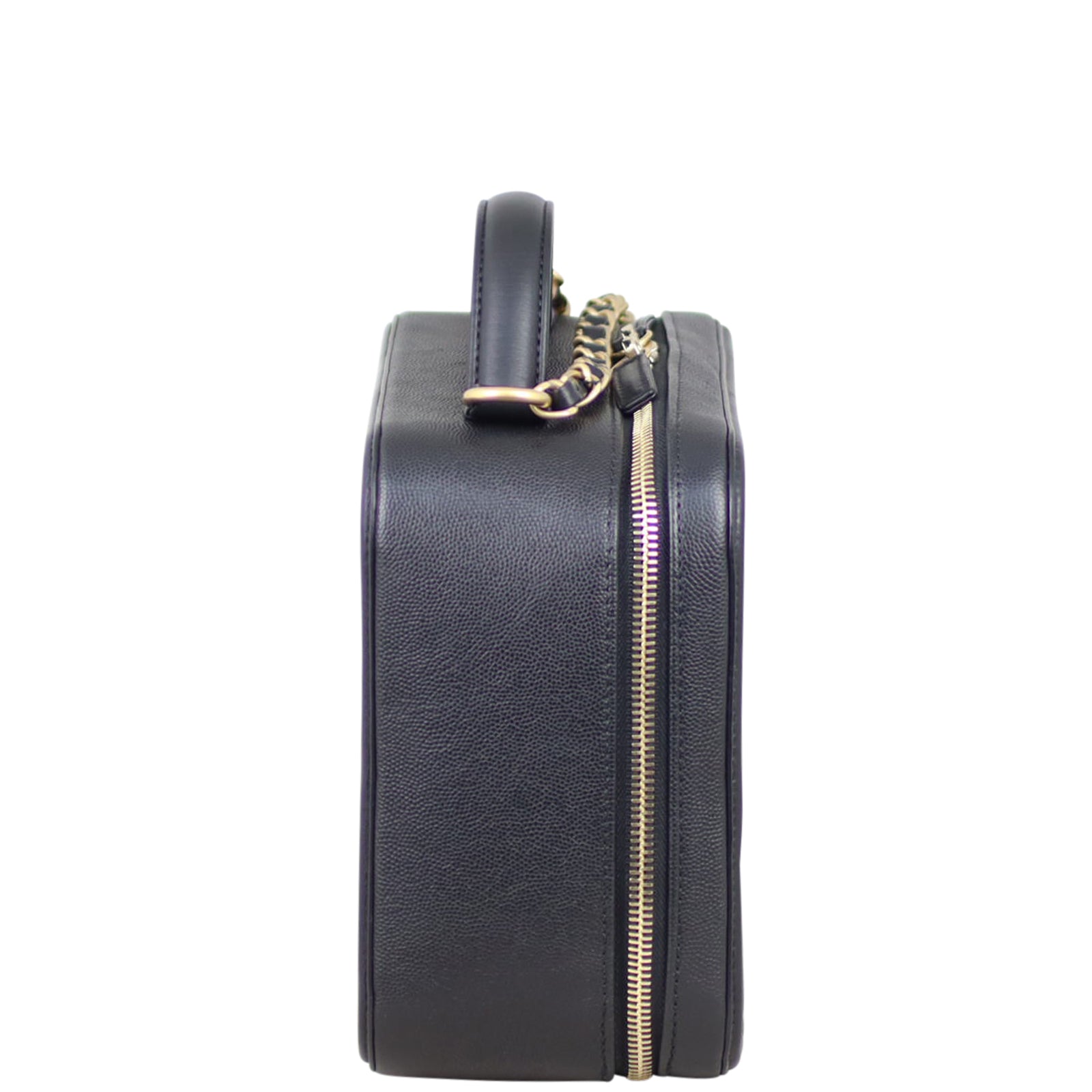 Chanel CC Filigree Vanity Case Large Side