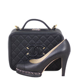 Chanel CC Filigree Vanity Case Large Shoe