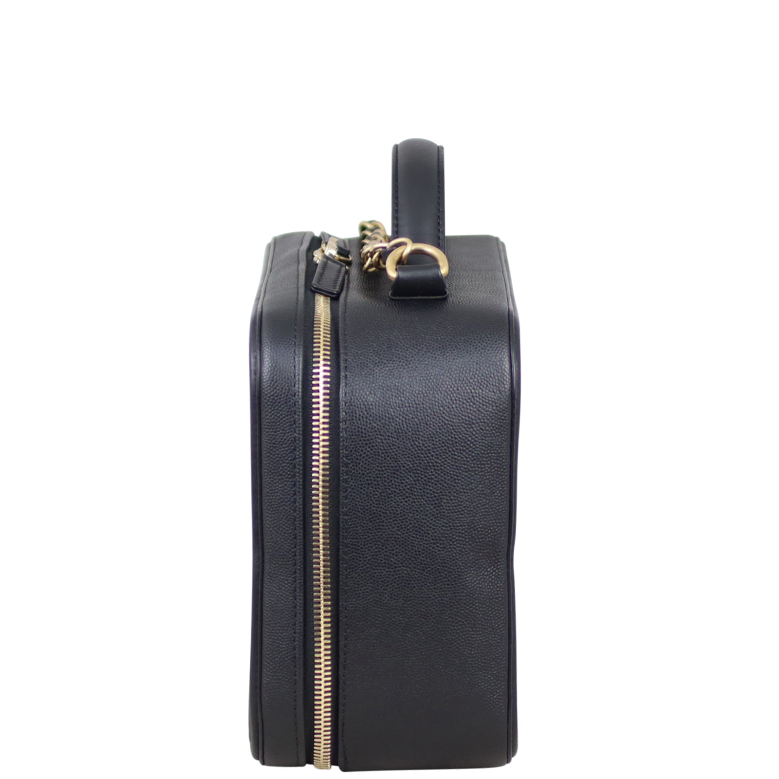 Chanel CC Filigree Vanity Case Large Side