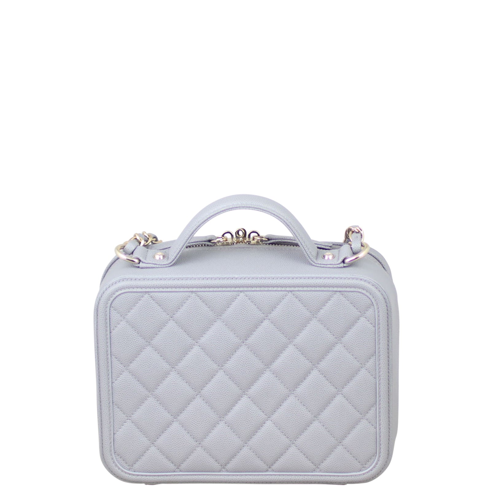 Chanel CC Filigree Vanity Case Small Back