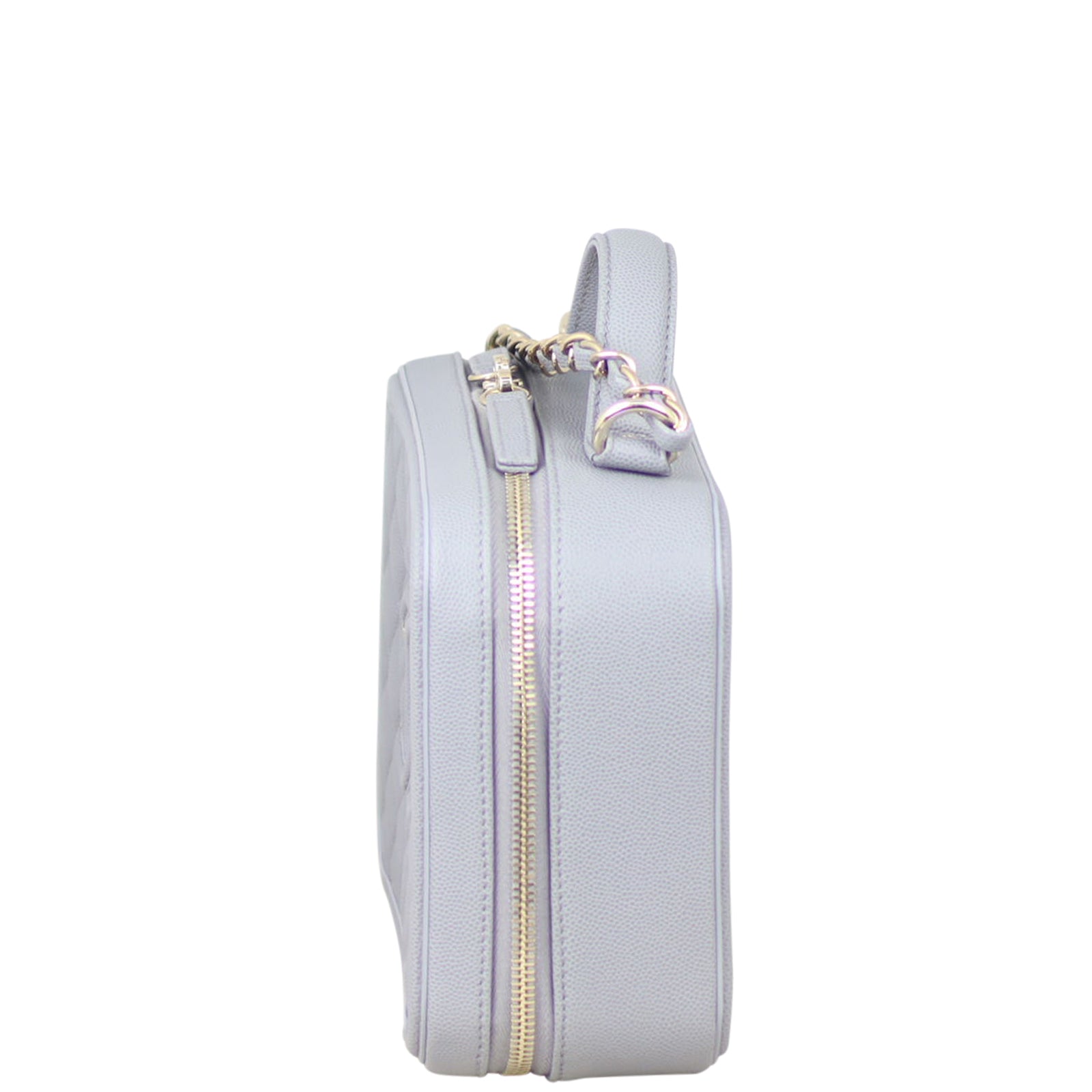 Chanel CC Filigree Vanity Case Small Side