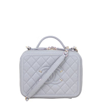 Chanel CC Filigree Vanity Case Small Front