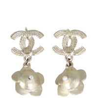 Chanel CC Flower Drop Earrings