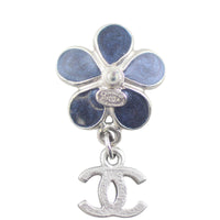 Chanel CC Flower Drop Earrings Close Up