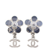 Chanel CC Flower Drop Earrings Back