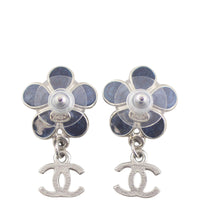 Chanel CC Flower Drop Earrings Back