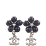 Chanel CC Flower Drop Earrings Front