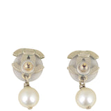 Chanel CC Glass Pearl Drop Earrings back