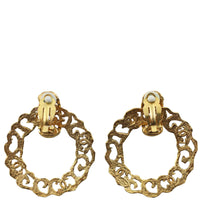 Chanel Clip on Two Way Hoop Earrings Back