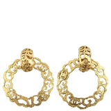 Chanel Clip on Two Way Hoop Earrings Front