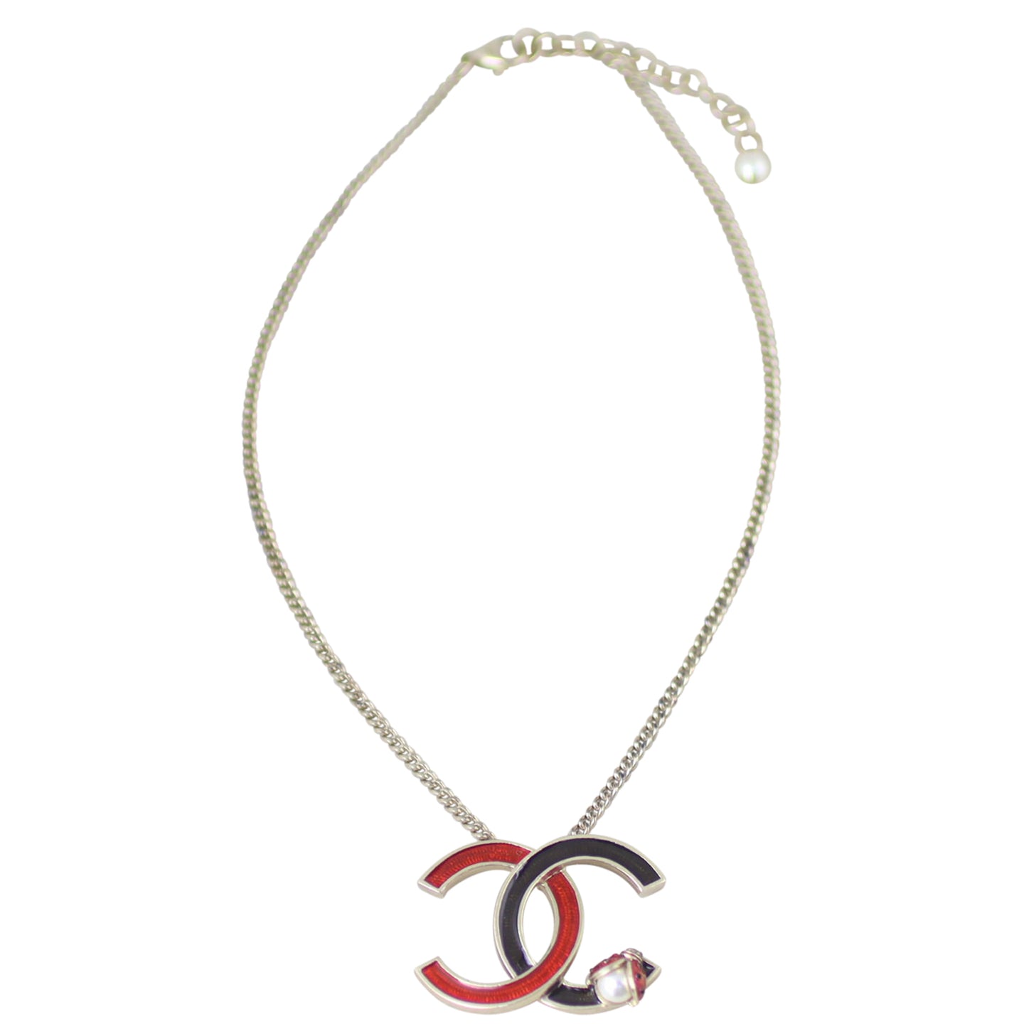 Chanel CC Lady Bird Necklace Front