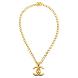 Chanel Vintage CC Turn-Lock Pendant Necklace Full