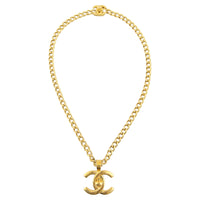 Chanel Vintage CC Turn-Lock Pendant Necklace Full