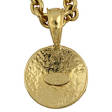 Chanel Vintage CC Medallion Pendant Necklace Back 