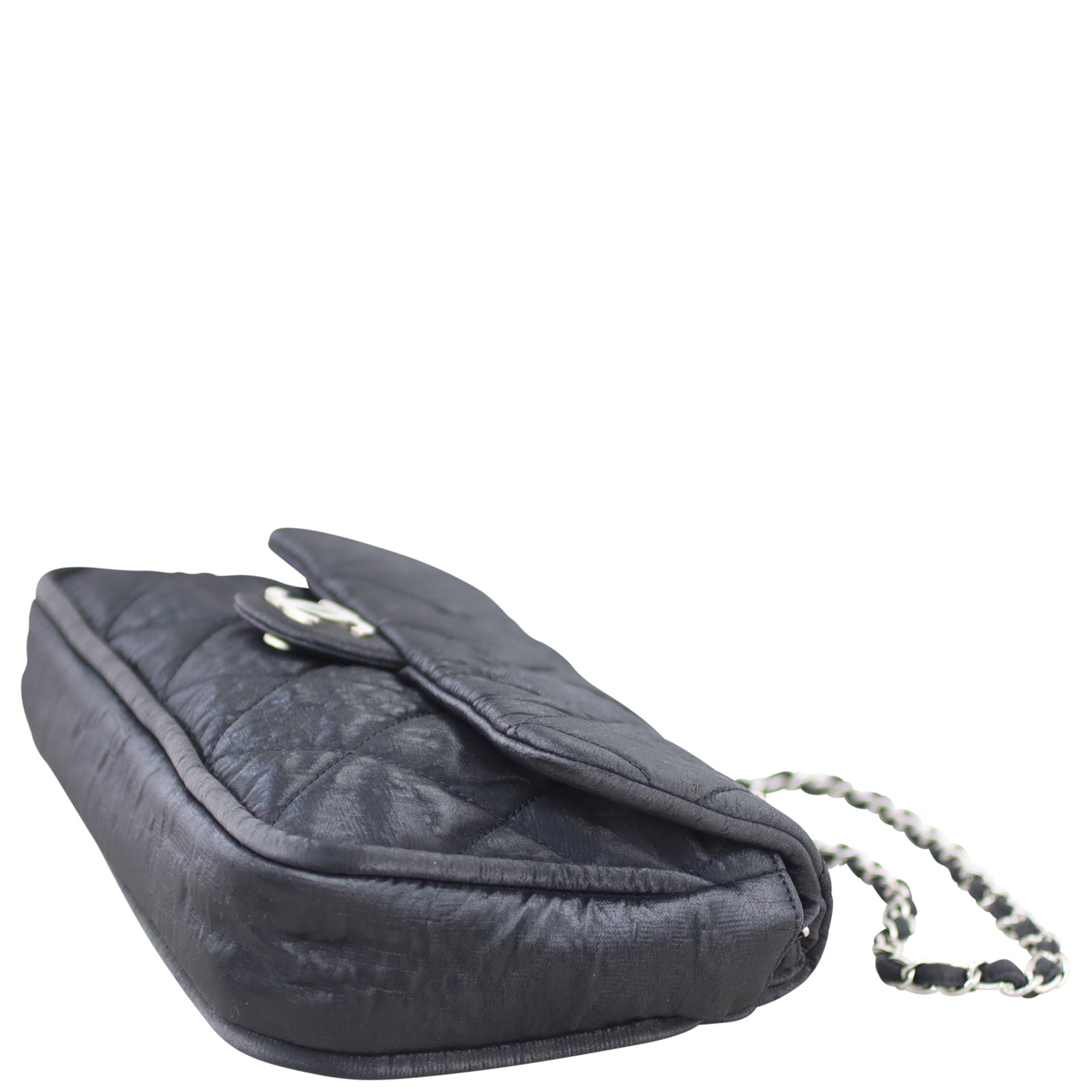 Chanel CC Metallic Quilted Flap Bag Corner