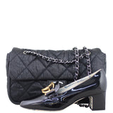 Chanel CC Metallic Quilted Flap Bag Shoe